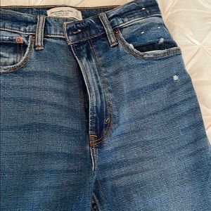 Ankle straight ultra high rise jeans